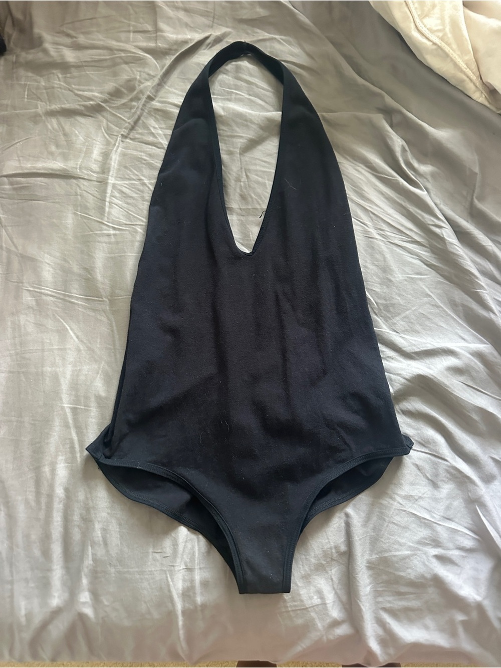American Apparel Backless Halter bodysuit